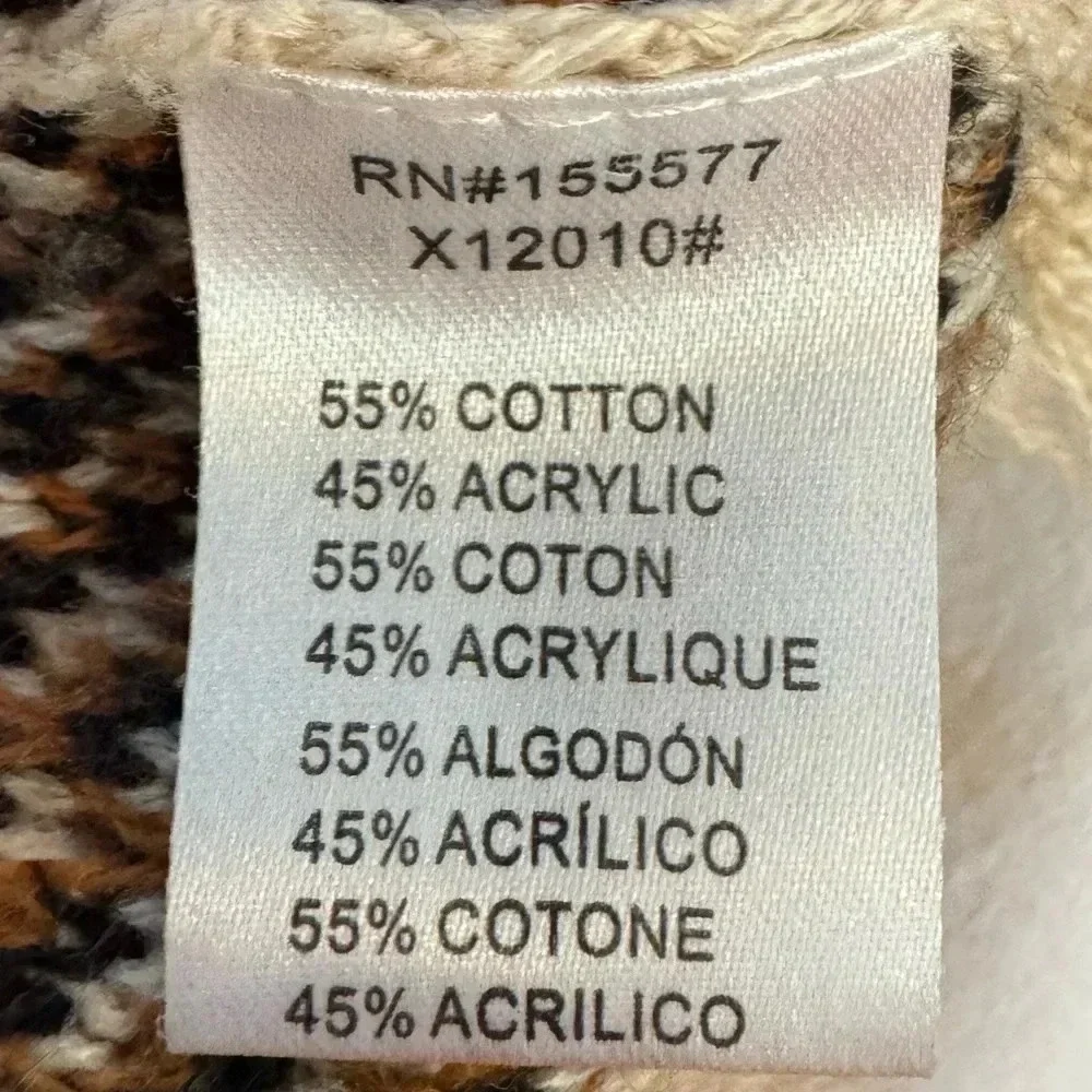 Miracle U.S.A Cream Leopard Print V-Neck Sweater - Picture 4 of 4